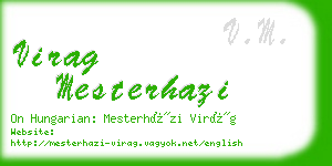 virag mesterhazi business card